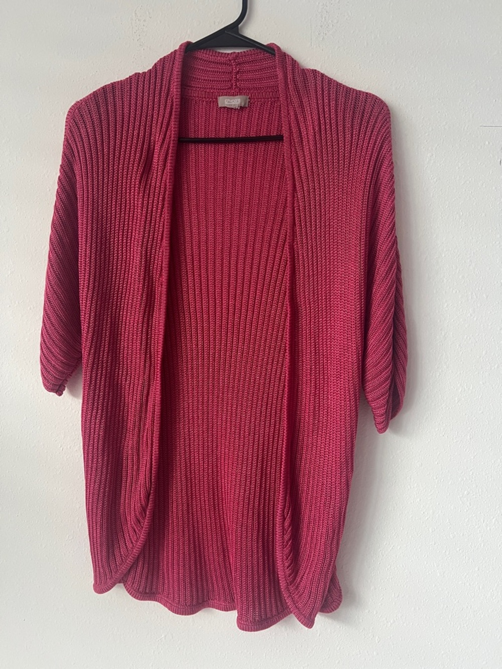 Chico's Open-Front Cardigan Sweater - Raspberry Pink